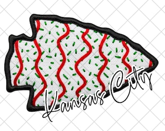 Kansas City Arrowhead Christmas PNG, Retro Holiday Football Graphic (Digital Download)