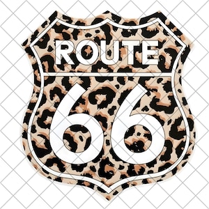 Gepardtryck med hundraårsjubileum i Route 66, PNG, västerländsk boho sublimeringsdesign (digital nedladdning) bild 1