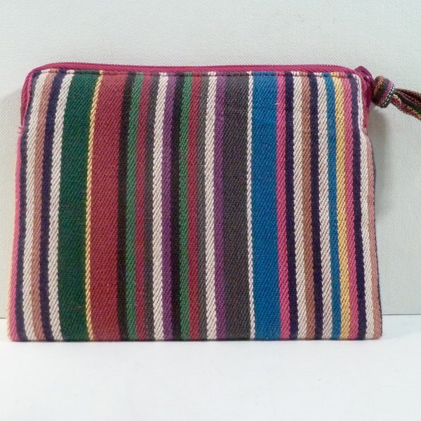 Porte-monnaie pochette de sac tissage main du Tibet