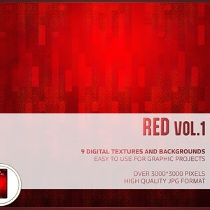 Red Pack volume 1 - Pack de 9 motifs et papiers numériques - JPGs haute résolution
