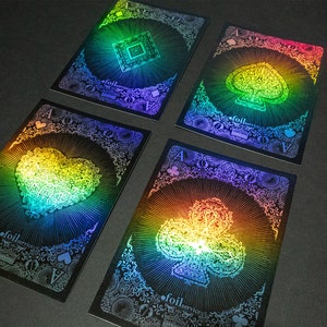 Quatre As personnalisés - Impression holographique