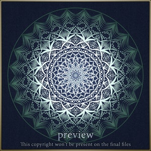 Tapeçaria - Mandala - Versão digital - Gravação holográfica - Cinco variações