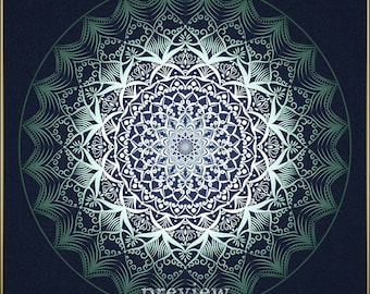 Tapestry - Mandala - Digital version - Holographic embossing - Five variations
