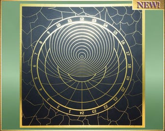 The Fourth Astronomical Clock (2024) - Gold Foil Print - Mandala - 20x20 cm format