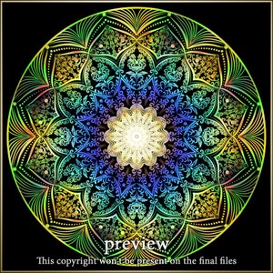 Colar - Mandala - Versão digital - Gravação holográfica - Cinco variações