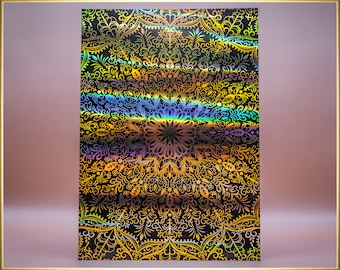 Petals - Holographic Foil Print - Mandala - A4 format