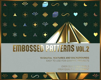 Embossed patterns - Volume 2 - High resolution PNGs - Transparent versions