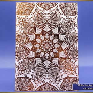 Die Uhr - Holografisch Foliendruck - Mandala - Format A4