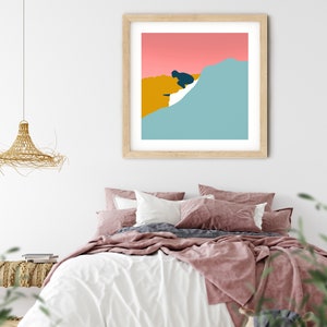 Surfer Girl Printable Art, Minimalist Surf Art, Coastal Decor, Dorm Wall Art, Nursery Art, Affordable Art, Instant Digital Download image 4