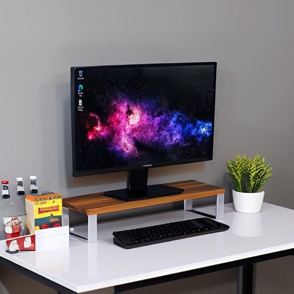 Computer Monitor and Keyboard Stand Etsy