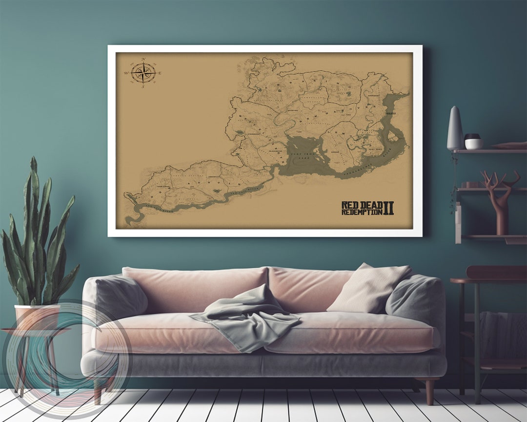 Map Of The States RDR2 Classic Game Maps Etsy Il 1080xN.4887311331 650i