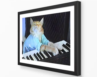 Keyboard Cat - Classic Meme Poster | Nostalgic Internet Meme Prints