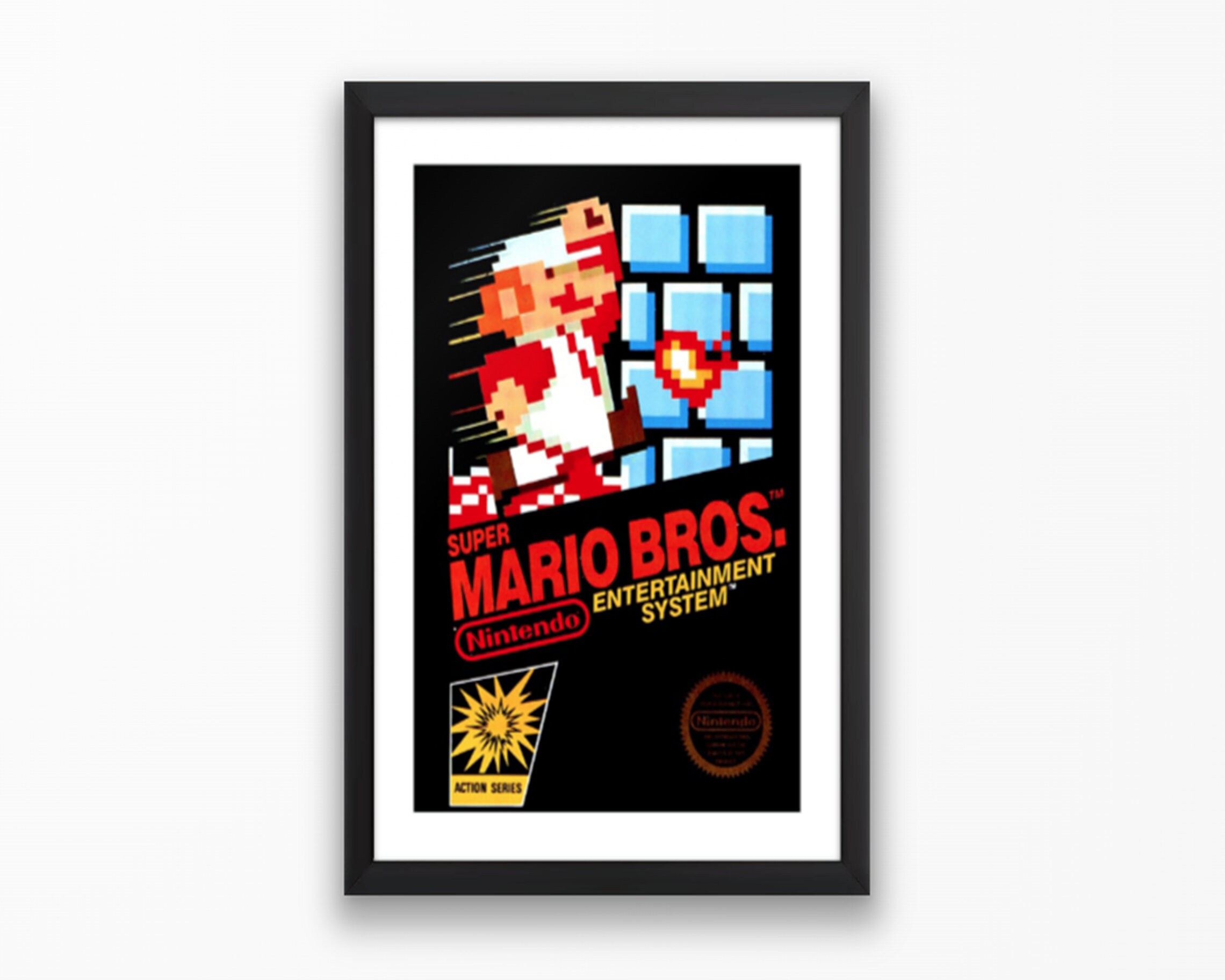 Super Mario Bros. NES Poster Classic Game Art