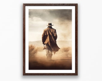 Epic Gunslinger on a Dusty Trail - Wild West Fantasy Art