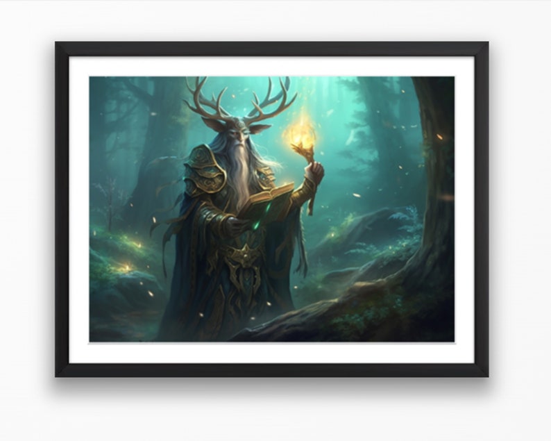 Night Elf Druid in an Enchanted Forest - Fantasy World Posters - Etsy