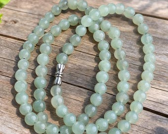 Authentic Green Jade Beaded Necklace