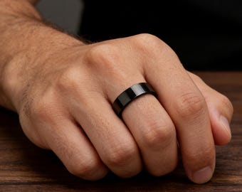 6mm Black Steel Band Ring – Built for the Modern People