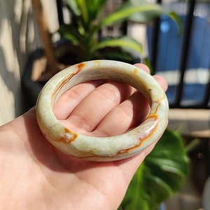 56 mm äkta grön jadearmband naturlig serpentin ädelsten