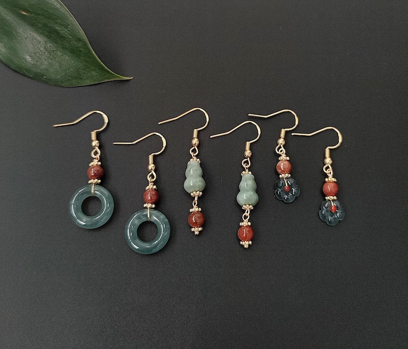 Jade Drop Earrings