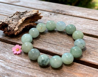 Bracciale Con Perline Di Giada 12 Mm Bracciale Da Uomo - Giadeite Birmana Naturale Di Tipo A Bracciale Con Perline Di Giada Verde Scuro - Italia - Foto 3