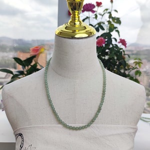 Authentic Serpentine Beaded Necklace: Natural Green Gemstone