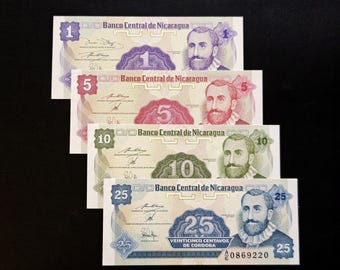 Nicaragua Banknotes - Authentic Collectible Money Uncirculated