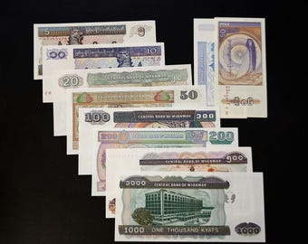Myanmar Banknotes - Authentic Collectible Money Uncirculated