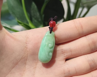 ビルマ　翡翠　ネックレス　天然石　美術品　骨董品 本物の翡翠ペンダントネックレス 天然ビルマ産 グレードA JP0541