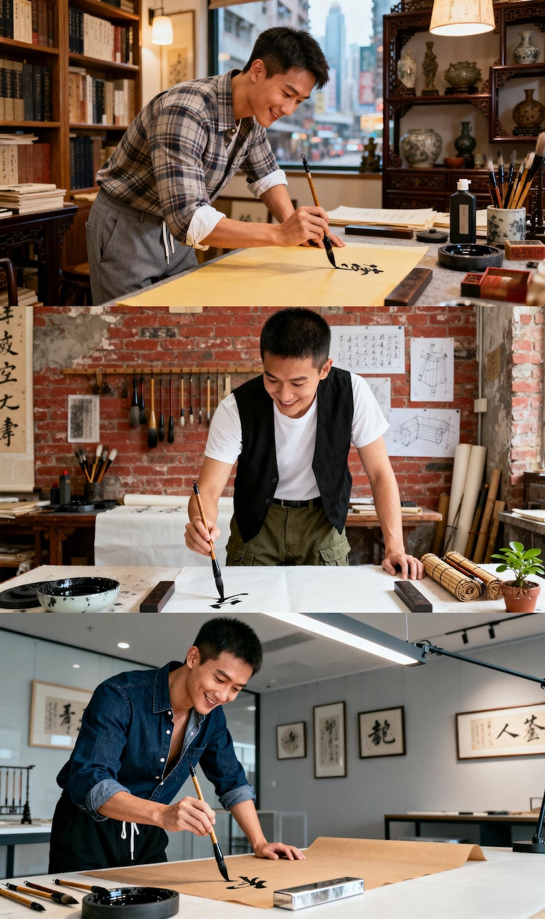Chinese Calligraphy Masterpiece Handwriting by Master Angel 93x32cm - Etsy