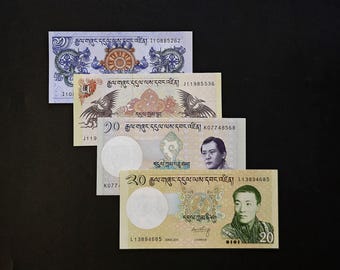 Bhutan Banknotes - Authentic Collectible Money Uncirculated