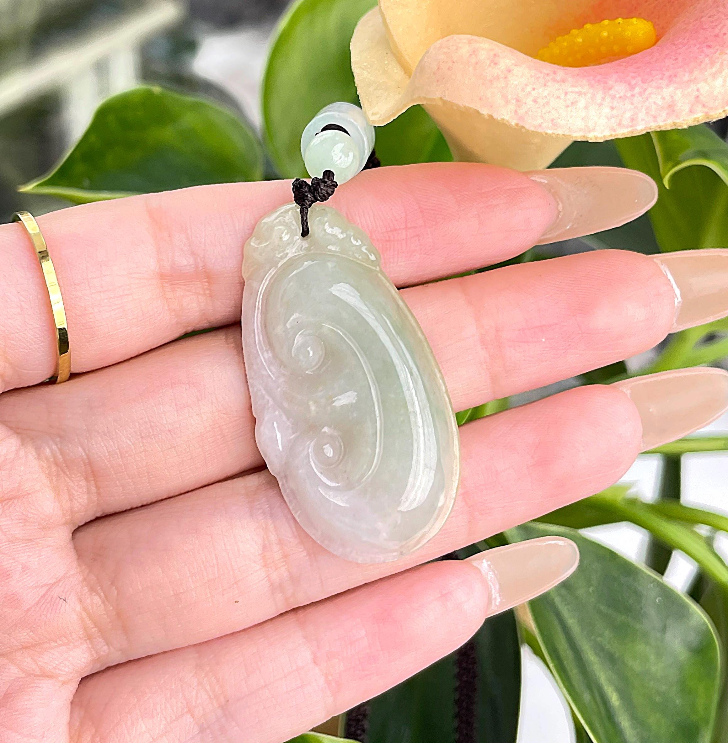 本物の翡翠ペンダントネックレス天然ビルマ産グレードA - Etsy 日本