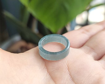 7US Authentieke Jadeïet Platte Jade Bandring Natuurlijke Rang A