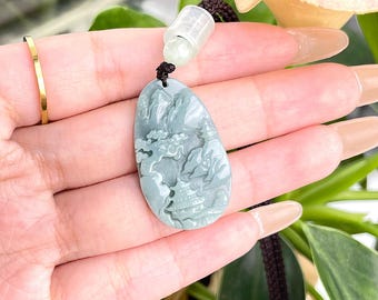 本物の翡翠ペンダントネックレス天然ビルマ産グレードA - Etsy 日本