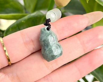 本物の翡翠ペンダントネックレス天然ビルマ産グレードA JP0525 - Etsy 日本