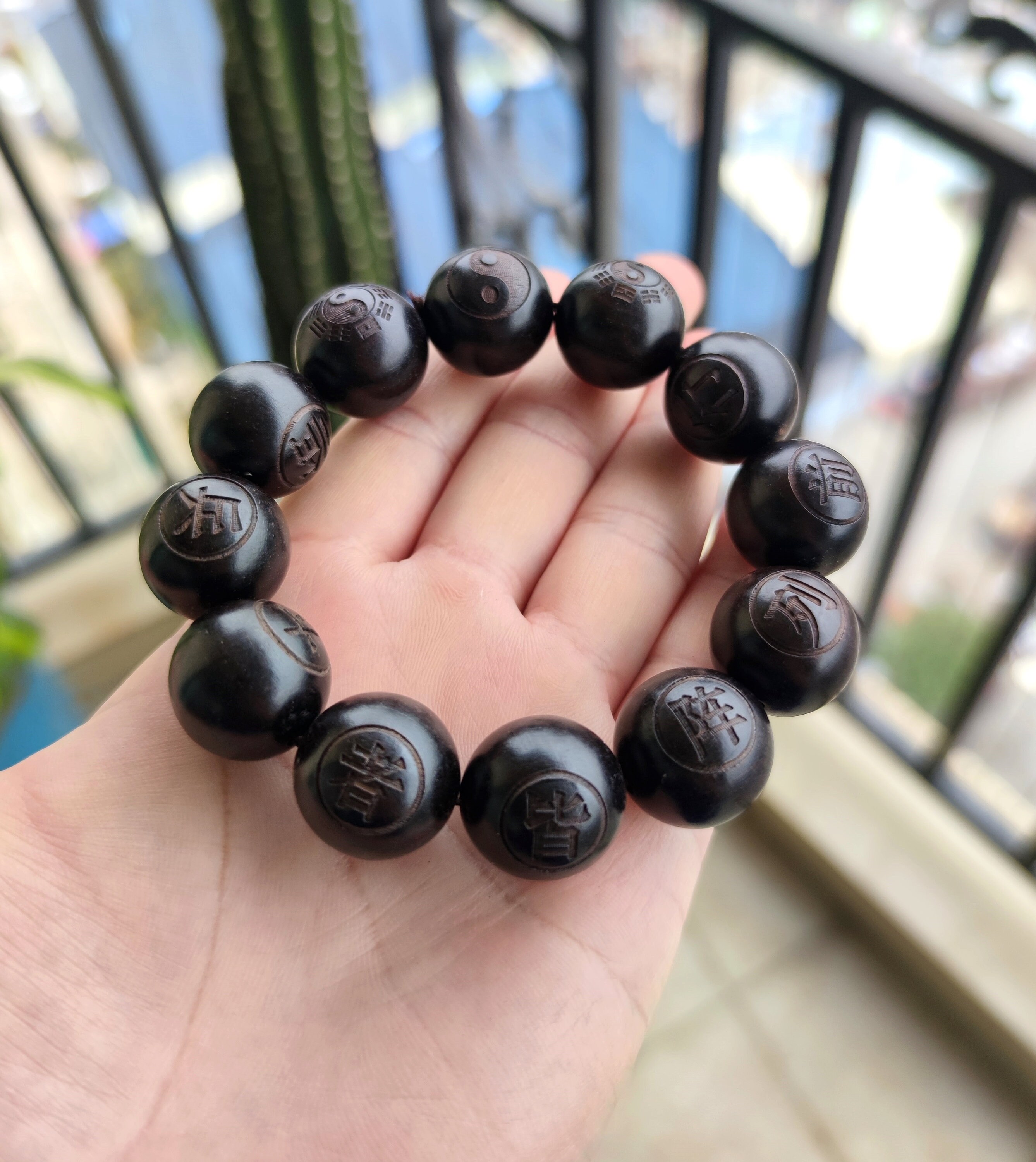 Wood Bracelet Authentic Black Sandalwood Large Natural Wood