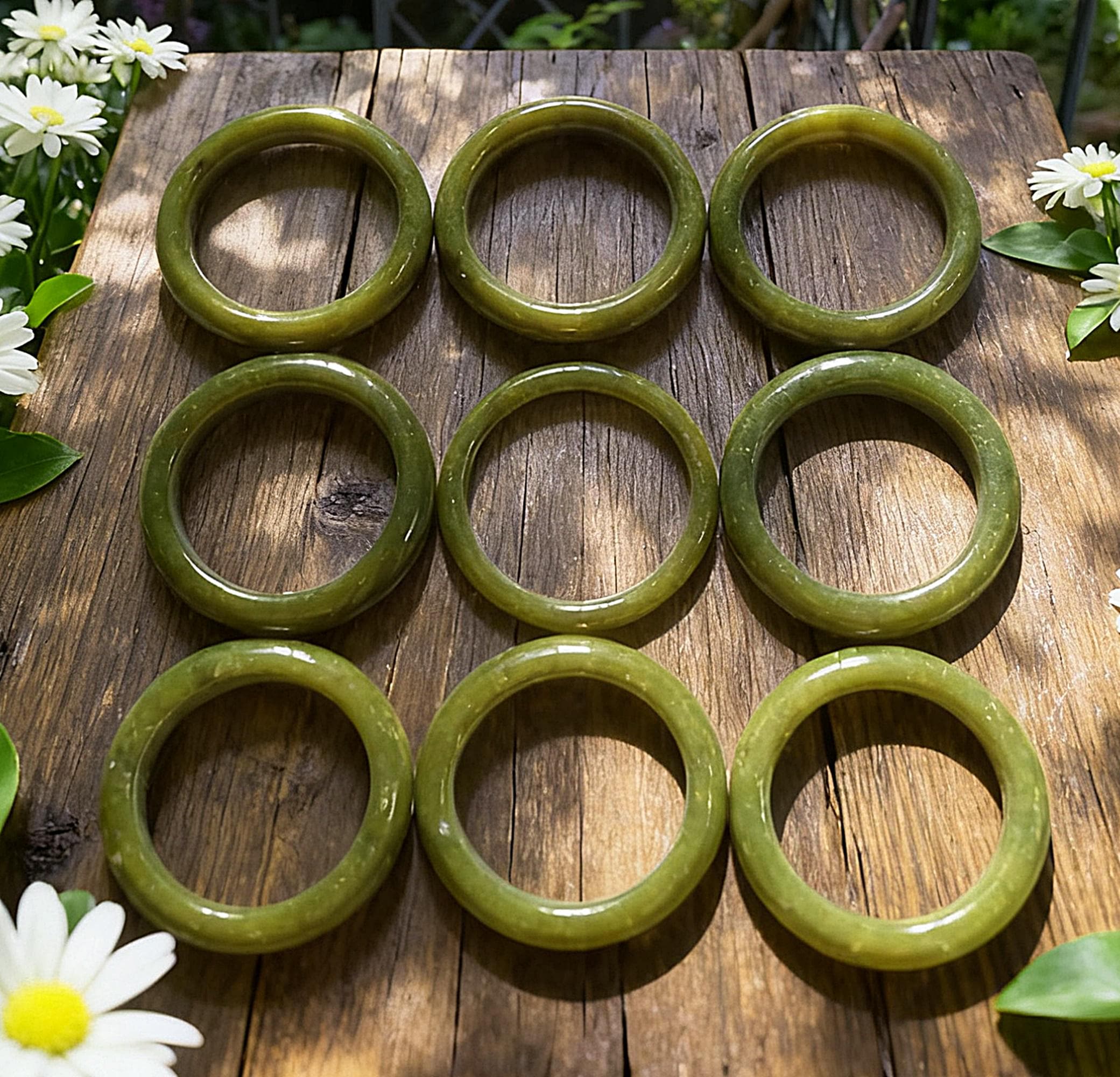 本物の翡翠のバングル - Etsy 日本