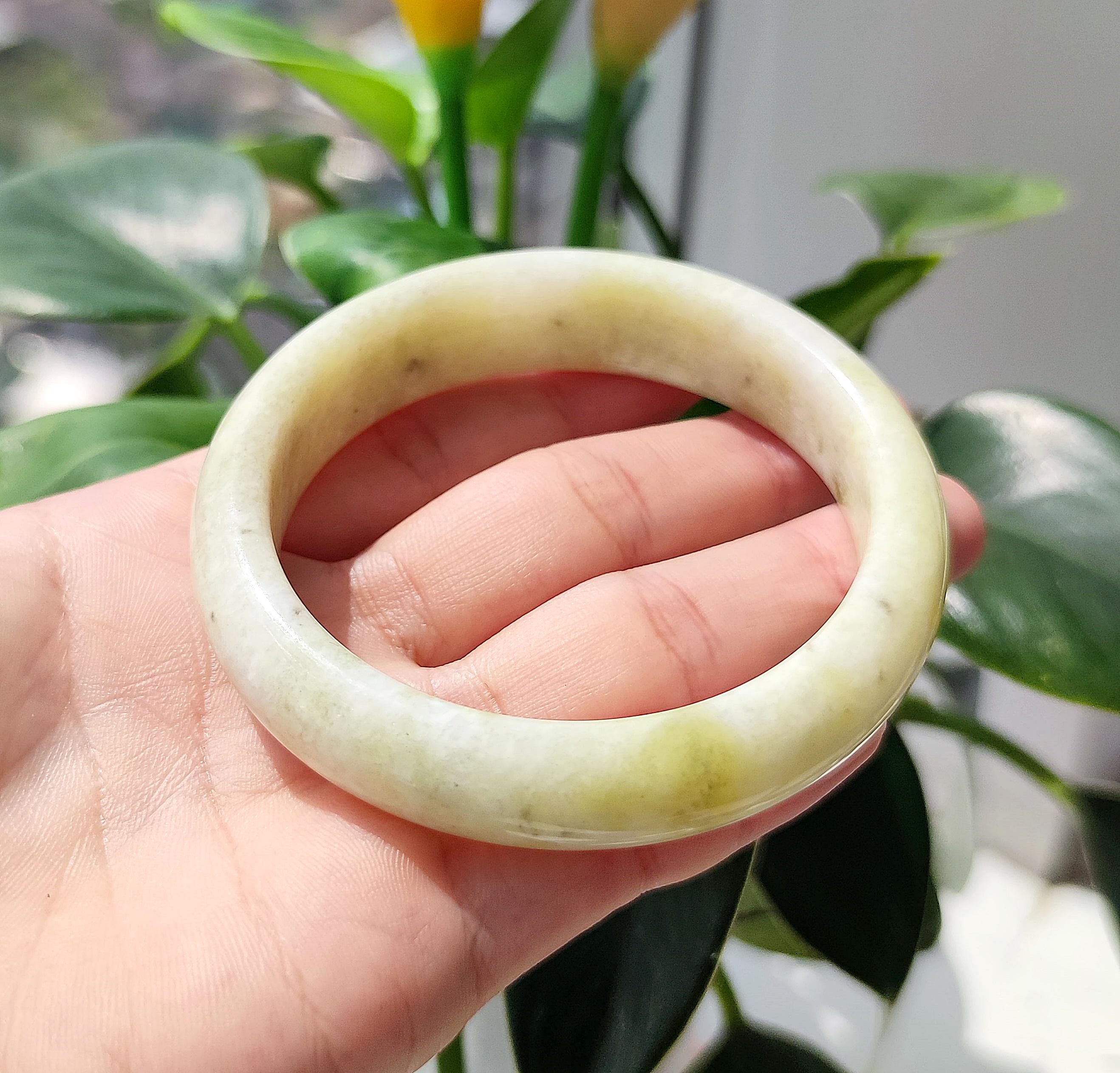 61mm Serpentine Bangle: Two Tone Natural Jade - Etsy