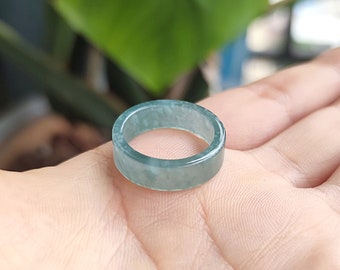 7US Authentieke Jadeïet Platte Jade Bandring Natuurlijke Rang A