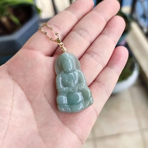 Guanyin Pendant Authentic Guanyin Buddha Jadeite Jade Pendant Necklace Natural Burmese Grade A