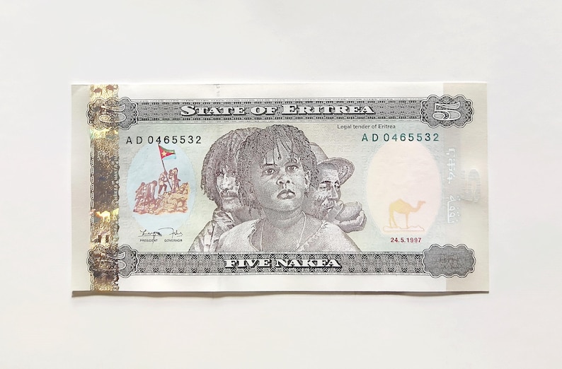 Eritrea Banknote 5 Nakfa Uncirculated Condition Authentic Collectible ...