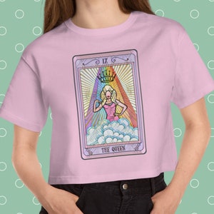 Drag Race bijgesneden T-shirt - grappige Tarot Card Top - grappige LGBTQ Shirt - Drag Queen - Witchy kleding - Tarot Lover - Trendy - Tumblr