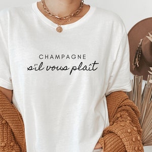 Champagne Lover Shirt - Brunch Shirt - Champagne Sil Vous Plait - Bubbly Shirt - Gifts For Her - Trendy Shirt - Trendy - Tumblr - Influencer