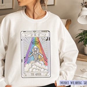 Drag Race trui - grappige tarotkaart sweater - regenboog LGBTQ trui - Drag Queen - Witchy kleding - Tarot Lover - trendy - Tumblr