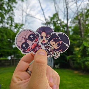 Titan Sticker Pack (set of 3) | laptop, water bottle, notebook anime sticker
