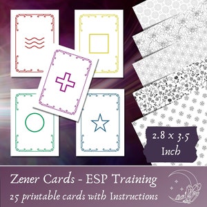 Printable Zener Cards for ESP Training, Clairvoyance &amp; Extrasensory ...
