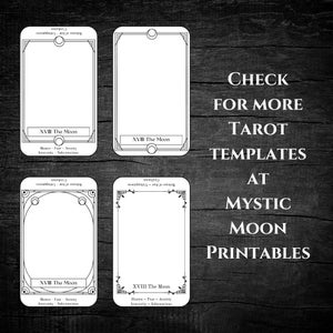 Create Your Own Tarot Deck With 78 Printable Blank Tarot Card Templates ...