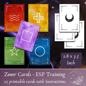 Printable Zener Cards for ESP Training, Clairvoyance &amp; Extrasensory ...