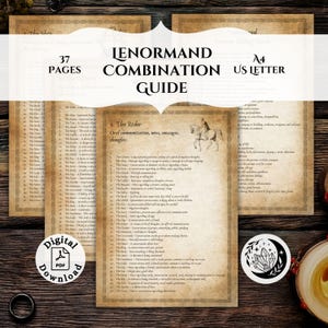 Lenormand Combination Guide - A printable book with 600+ combination explanations