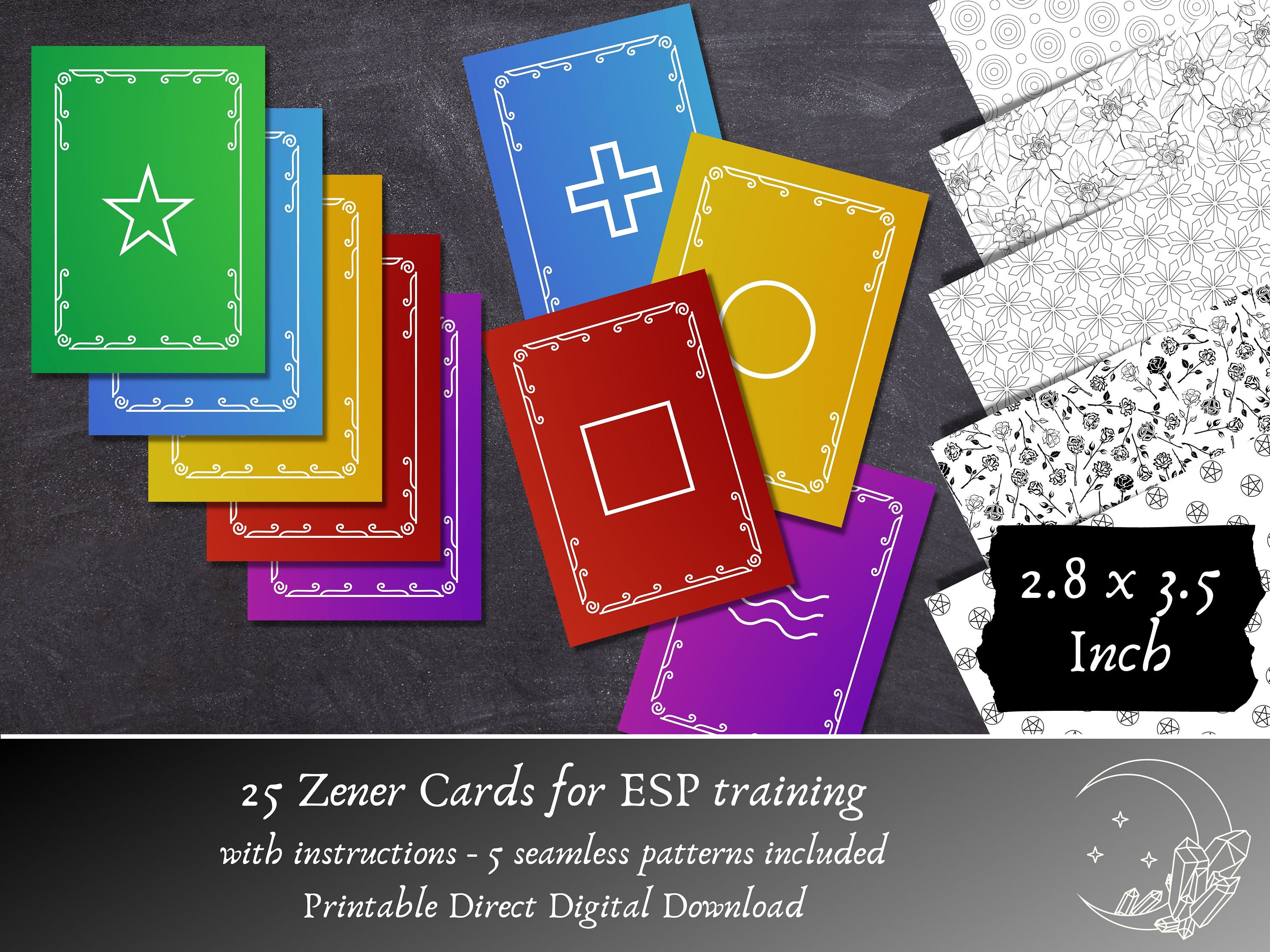 Zener Cards for ESP Training Clairvoyance & Extrasensory - Etsy Zener Cards for ESP Training Clairvoyance & Extrasensory - Etsy