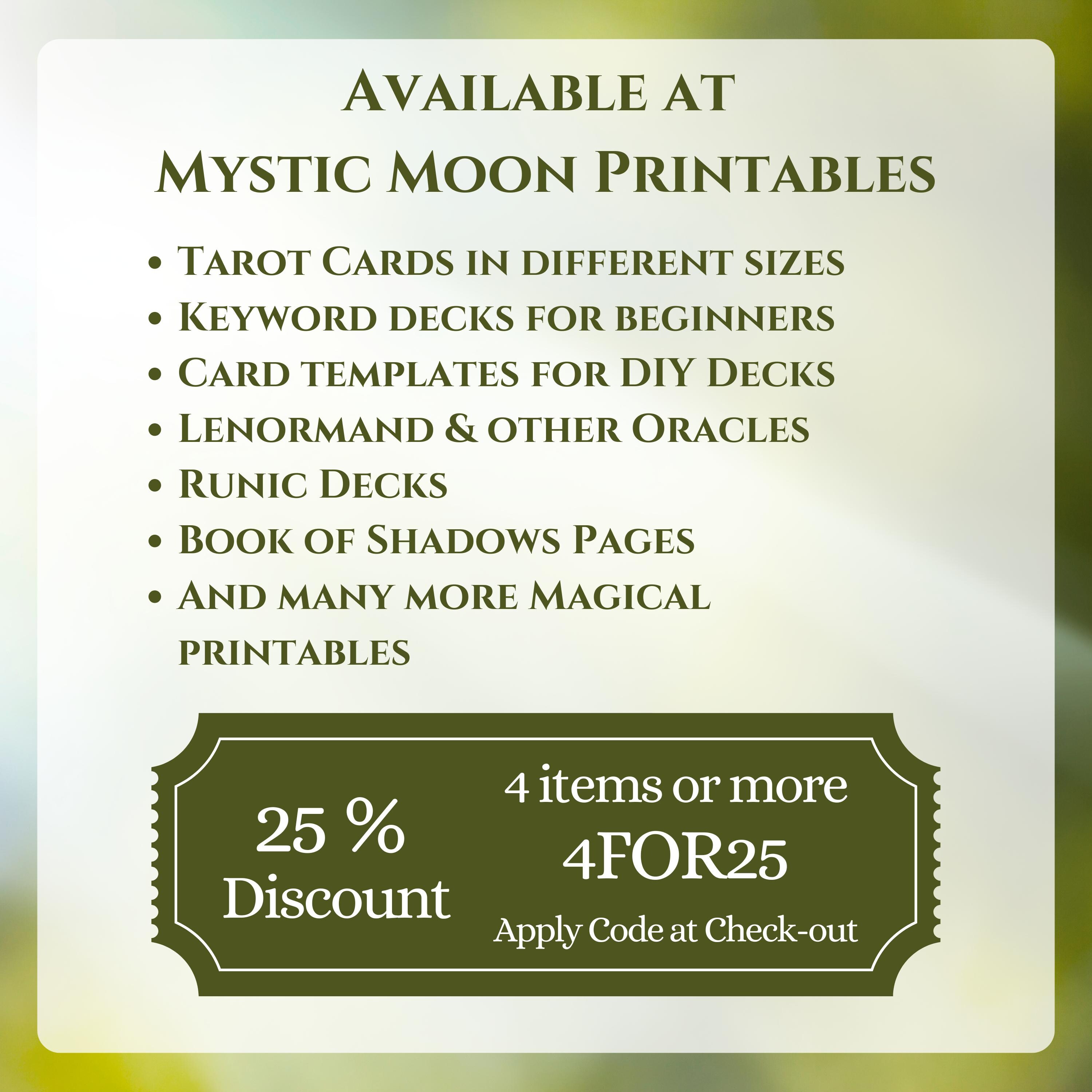 Elder Futhark Runes Deck - 24 Printable Cards With Keywords - Etsy Canada